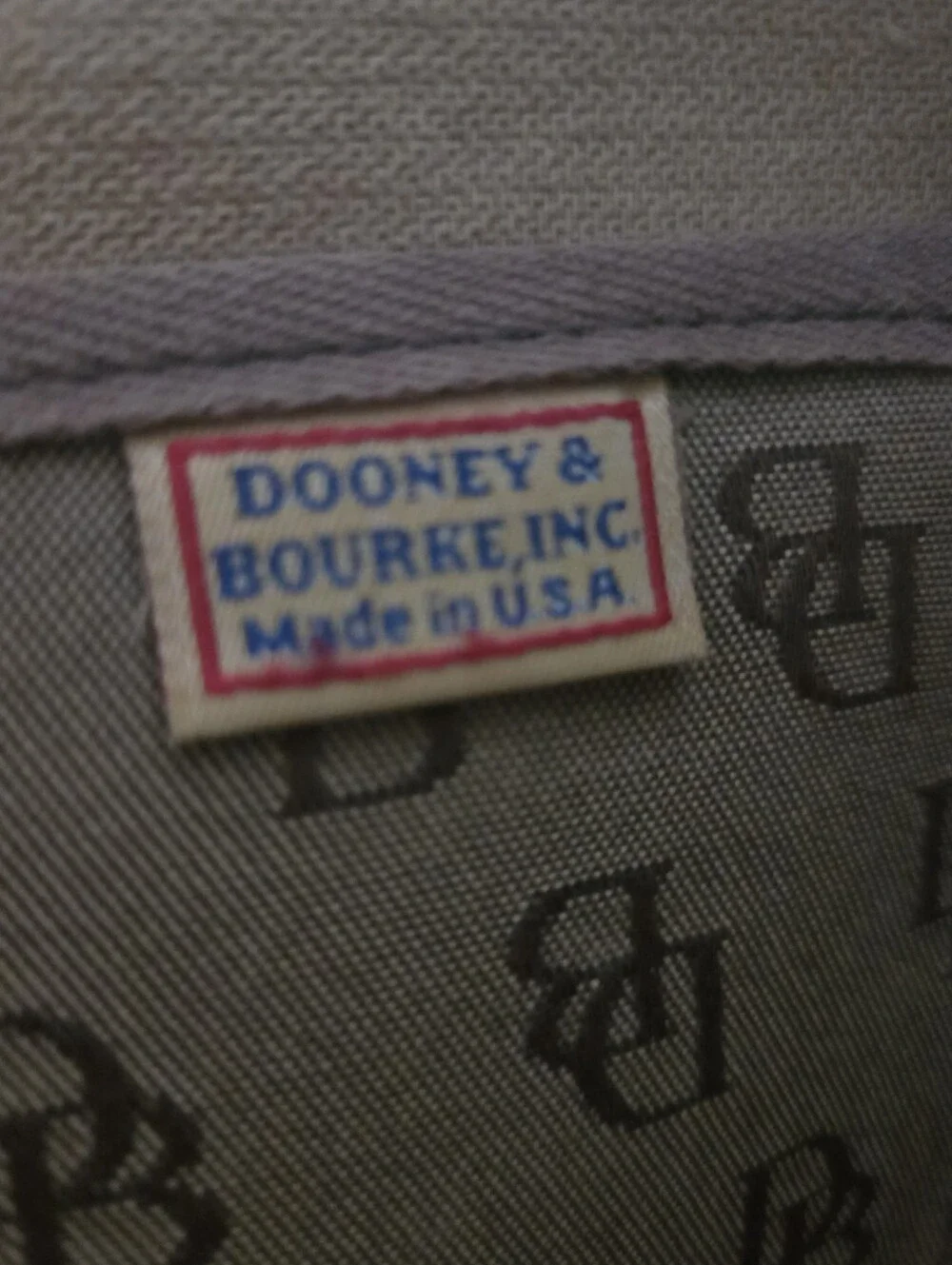 Vintage Dooney & Bourke Glitter Monogram IT Drawstring Tote Made  USA Authentic